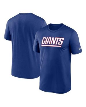 Nike New York Giants Primetime Legend Wordmark Performance T-Shirt - Blue