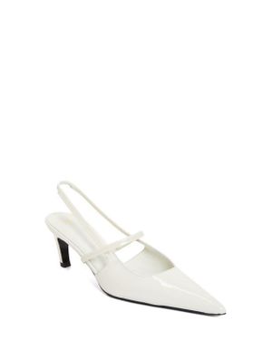 TOTEME Sharp Kitten Heel Slingback Pump - White