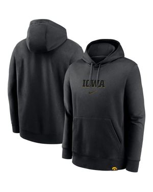 Nike Iowa Hawkeyes Statement Wordmark Lockup Pullover Hoodie - Black