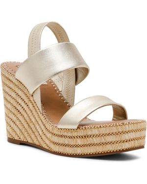 Steve Madden Contessa Espadrille Platform Wedge Sandal - Metallic