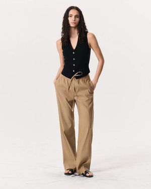 Rag & Bone Logan Linen-Blend Beach Pants - Natural