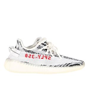 Yeezy X Adidas Boost 350 V2 Zebra Sneakers - White