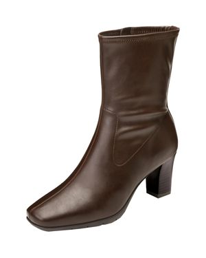 Aerosoles Cinnamon Faux Leather Comfort Insole Dress Boots - Brown