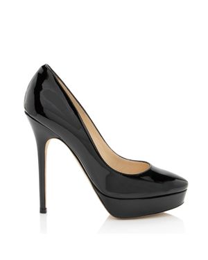 Jimmy Choo Patent Leather Cosmic Platform Pumps - Black