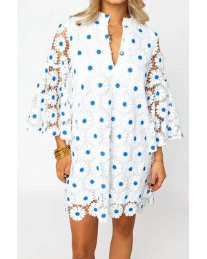 BuddyLove Wren Long Sleeve Lace Mini Dress - Blue