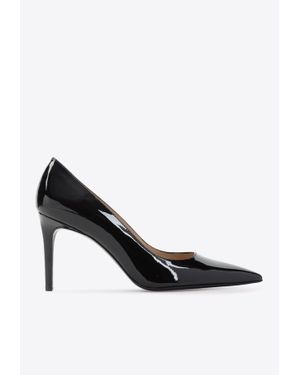 Stuart Weitzman Power 85 Patent Leather Pumps - Black