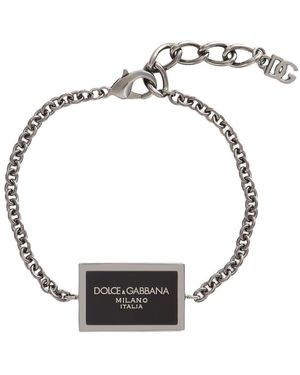 Dolce & Gabbana Metallarmband Mit Logo - Mettallic