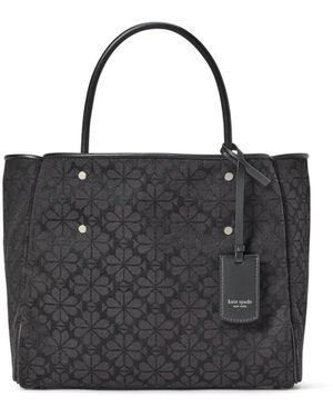 Kate Spade Spade Flower Jacquard Medium Everything Tote - Black