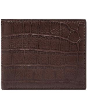 Fossil Derrick Large Coin Pocket Bifold - Brown