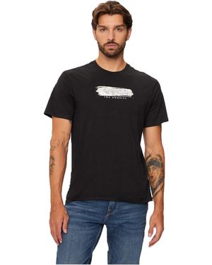 Guess Eco Metallic Deboss Logo Tee - Black