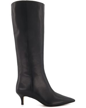 Dune Wide Fit Smooth Boots - Black