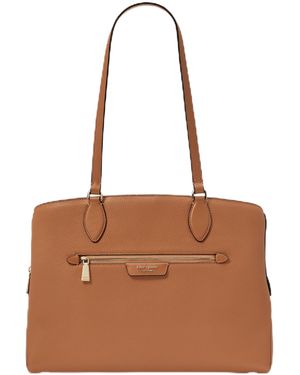 Kate Spade Hudson Pebbled Leather Work Tote - Brown