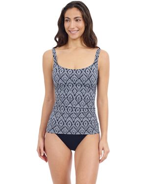 Gottex Standard Cruise Square Neck D Cup Tankini - Blue