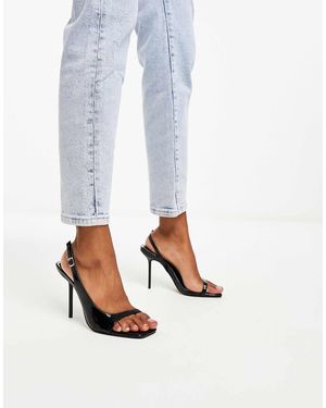 River Island High Heel With Asymmetric Detail - White