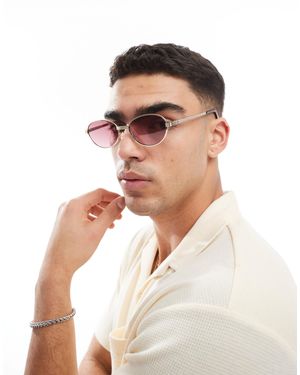 ASOS Preppy Round 90s Sunglasses - Metallic