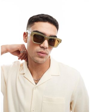 ASOS Square Sunglasses - Brown