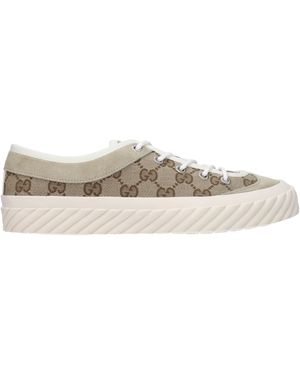 Gucci Sneakers Men Fabric Beige - Meerkleurig