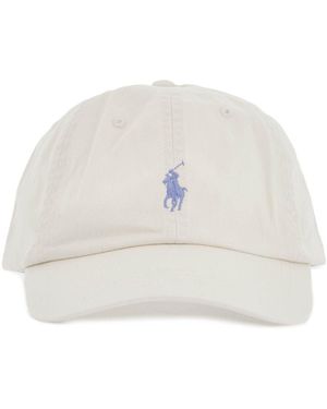 Polo Ralph Lauren Cotton Cap With Curved Brim And Embroidered Logo - White