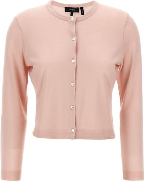 Theory 'crop Cardi S' Vest - Roze