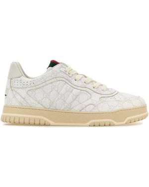 Gucci gg Supreme Fabric Re Web Sneakers - Wit