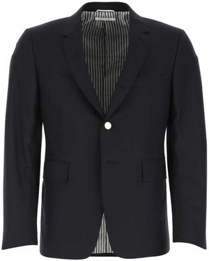 Thom Browne Midnight Twill Blazer - Black