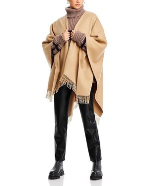 Vince Wool & Cashmere Double Face Cape - Natural