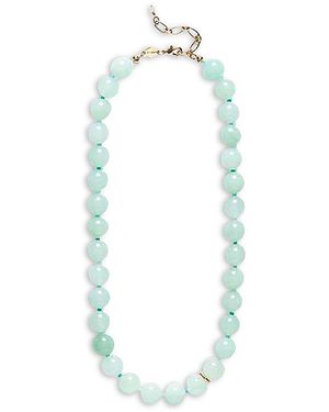 Anni Lu Ball Mixed Bead Collar Necklace, 15.55-17.32 - Blue