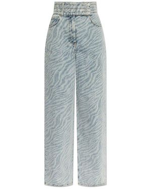 IRO Elazar High-Waisted Wide-Legged Pants - Blue