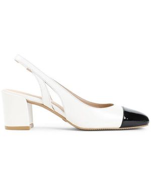 Stuart Weitzman Sleek Slingback Court Shoes - White