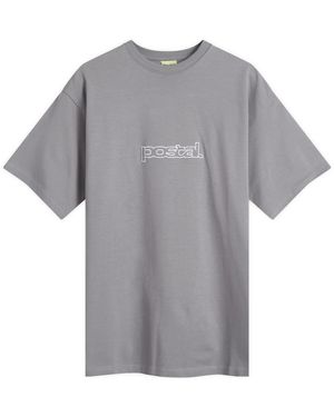 Postalco Outline Logo T-Shirt - Grey