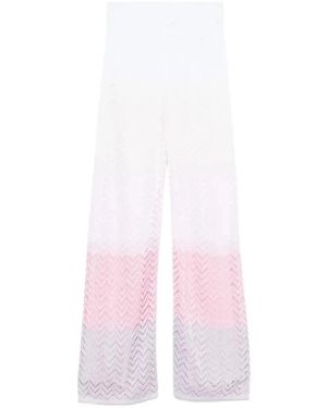 Missoni Chevron-Knit Pants - Pink