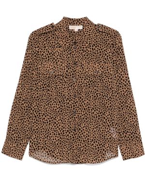 Michael Kors Leopard-print Shirt - Brown