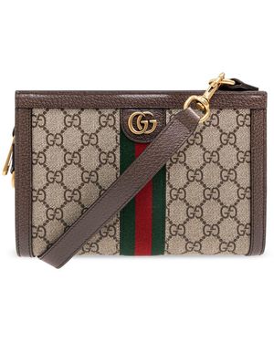 Gucci Mini Ophidia Shoulder Bag - Brown