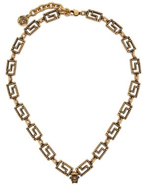 Versace Greca Chain Necklace - Natural