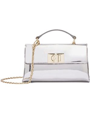 Furla Bolso mini con acabado metalizado - Blanco