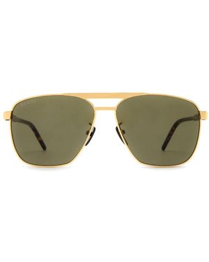 Gucci Sonnenbrille Mit Eckigem Gestell - Grün