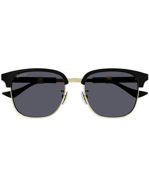 Gucci Sonnenbrille mit eckigem Gestell - Schwarz