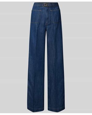 Polo Ralph Lauren Wide Leg Jeans mit aufgesetzten Taschen Modell 'LEATON' - Blau