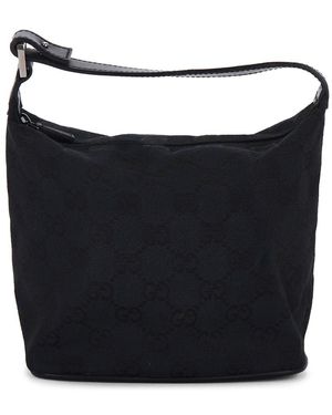 Gucci Mini Gg Canvas Handbag - Black