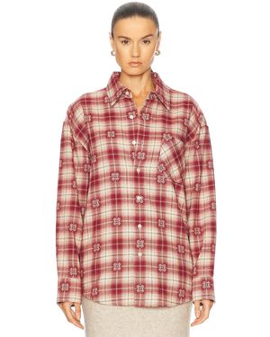 Amiri Quad Flannel Overshirt - Red