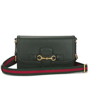 Gucci Web Horsebit 1955 Shoulder Bag - Green