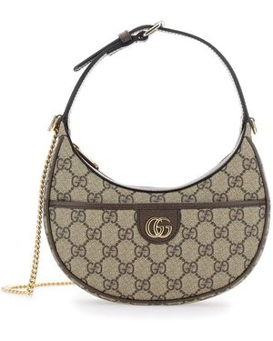 Gucci Handbag With Removable Shoulder Strap And Gg Logo Detail O - Metallic