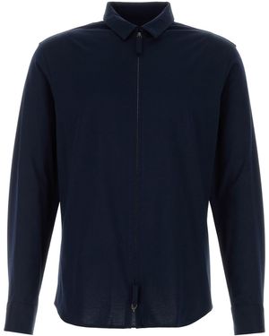 Giorgio Armani Camicia Full Zip - Blue