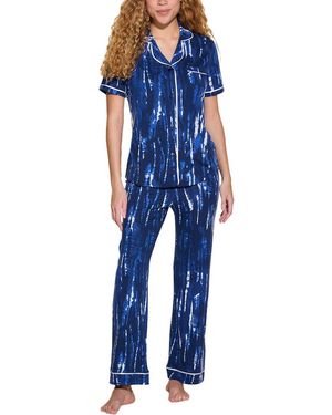 Cosabella Bella Printed Top & Pant Pajama Set - Blue