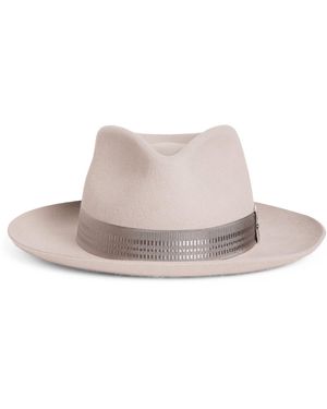 Stetson Fur Felt Brascott Fedora Het - White