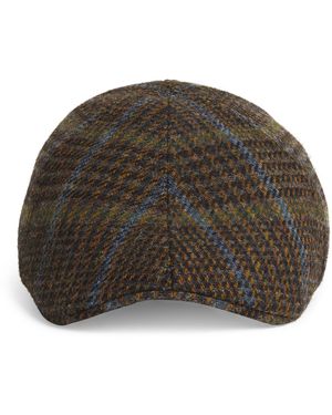 Stetson Cashmere Check Flat Cap - Green