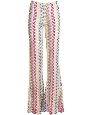 Missoni Crochet Flared Beach Pants - Pink