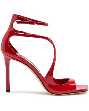 Jimmy Choo Azia 95 Patent Leather Sandals - Red