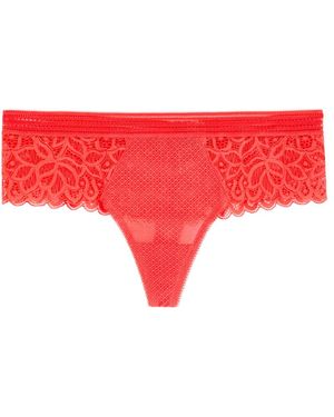 Wacoal Raffine Lace Tanga Thong - Red