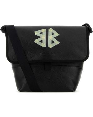 Balenciaga Leather Explorer Crossbody Bag - Black